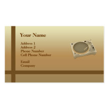 Tarjeta de la industria musical - placa giratoria  tarjetas de negocios