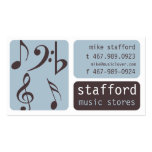 Tarjeta de la industria musical tarjetas de visita