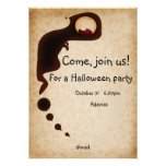 Tarjeta de la invitación de Halloween