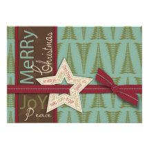 Tarjeta de la invitación de la estrella del navida