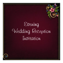 Tarjeta de la invitación de la recepción nupcial d