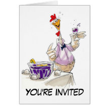 Tarjeta de la invitación de las aves del fiesta
