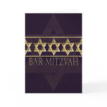 Tarjeta de la invitación de Mitzvah de la barra