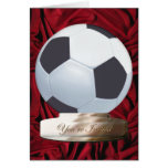 Tarjeta de la invitación del balón de fútbol