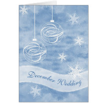 Tarjeta de la invitación del boda de diciembre