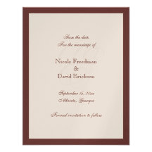 Tarjeta de la invitación del boda del monograma de
