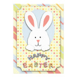 Tarjeta de la invitación del conejito de pascua