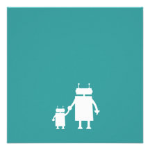 Tarjeta de la invitación del embarazo del robot