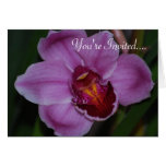 Tarjeta de la invitación del fiesta de la orquídea