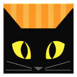 Tarjeta de la invitación del gato negro de Hallowe
