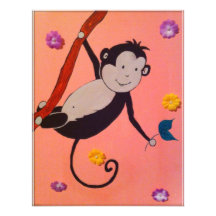 Tarjeta de la invitación del mono