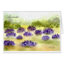 Tarjeta de la lavanda