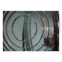Tarjeta de la lente de Fresnel del faro de Blanco 