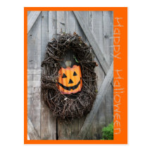 Tarjeta de la linterna de Halloween Jack O Postales