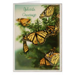 Tarjeta de la mariposa de los saludos de Yuletide