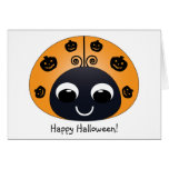 Tarjeta de la mariquita de Halloween