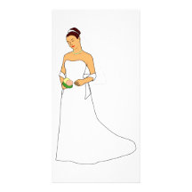 Tarjeta de la novia y de la foto del ramo tarjeta fotográfica personalizada