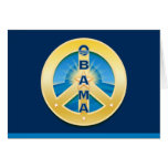 Tarjeta de la paz de Obama Goldstar, en azul real
