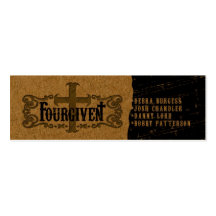 Tarjeta de la pequeña empresa de FOURGIVEN Tarjetas De Negocios