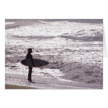 Tarjeta de la persona que practica surf