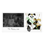 Tarjeta de la plantilla de la foto de la panda del tarjetas con fotos personalizadas