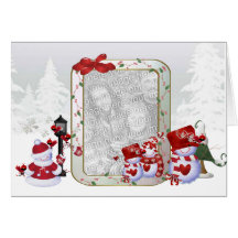 Tarjeta de la plantilla de la foto del navidad