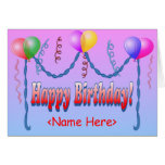 Tarjeta de la plantilla del feliz cumpleaños