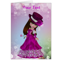 Tarjeta de la princesa felicitación de la tarjeta 