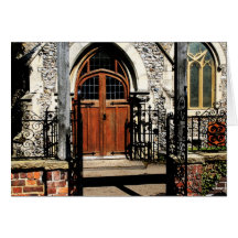Tarjeta de la puerta de la iglesia