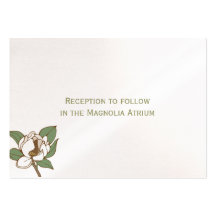 Tarjeta de la recepción de la magnolia tarjetas de visita