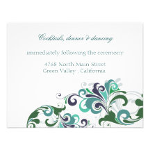 Tarjeta de la recepción invitaciones personalizada