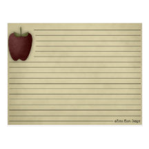 Tarjeta de la receta de Apple Tarjeta Postal