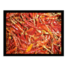 Tarjeta de la receta de la pimienta de chile tarjetas postales