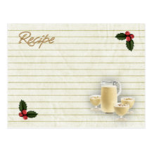 tarjeta de la receta de la yema tarjetas postales