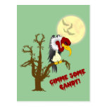 Tarjeta de la receta del halcón de Halloween Postales