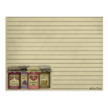 Tarjeta de la receta del país postal