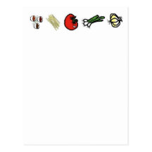 Tarjeta de la receta postales