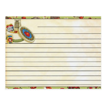 Tarjeta de la receta postales