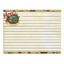 Tarjeta de la receta tarjeta postal