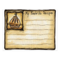 tarjeta de la receta tarjetas postales