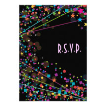 Tarjeta de la respuesta de RSVP del fiesta del clu Invitación Personalizada