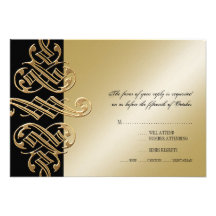 Tarjeta de la respuesta de RSVP del remolino del o Invitacion Personalizada
