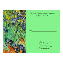 Tarjeta de la respuesta de RSVP, Vincent van Gogh, Tarjetas Postales