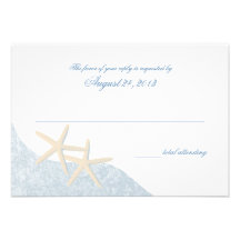Tarjeta de la respuesta del boda de las estrellas  invitaciones personales 