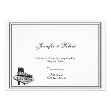 Tarjeta de la respuesta del boda del destino de La Invitaciones Personalizada