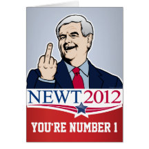 Tarjeta de la sátira de Newt Gingrich
