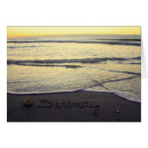 Tarjeta de la serenidad de Beachwrite