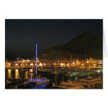 Tarjeta de la tarde del puerto de Cabo