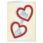 Tarjeta de la tarjeta del día de San Valentín de Y