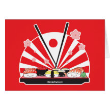 Tarjeta de la tierra del sushi